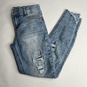 NOBO No Boundaries Sculpting Skinny High Rise Distressed‎ Jean  Size 5 Juniors